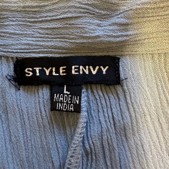 Style Envy Blue Floral Off the Shoulder Mini Dress L - Picture 8 of 9